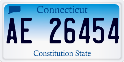 CT license plate AE26454