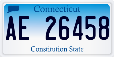 CT license plate AE26458