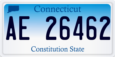 CT license plate AE26462