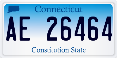 CT license plate AE26464