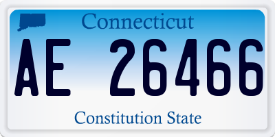CT license plate AE26466