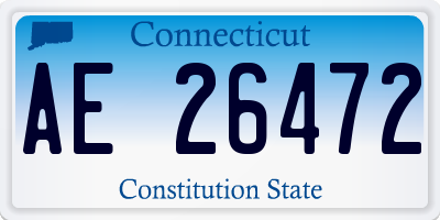 CT license plate AE26472