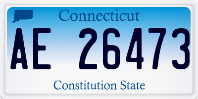 CT license plate AE26473
