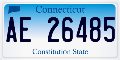 CT license plate AE26485