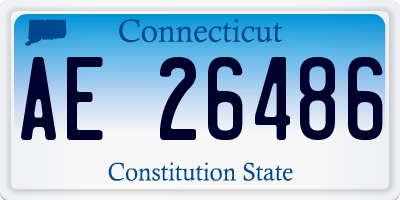CT license plate AE26486