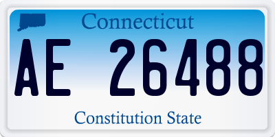 CT license plate AE26488