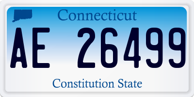 CT license plate AE26499