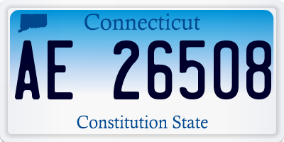 CT license plate AE26508