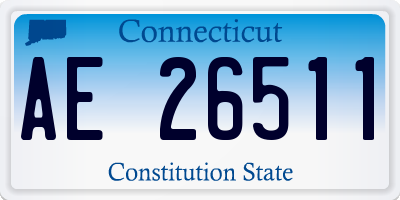 CT license plate AE26511