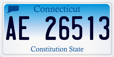 CT license plate AE26513
