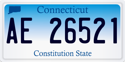CT license plate AE26521