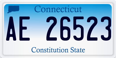 CT license plate AE26523