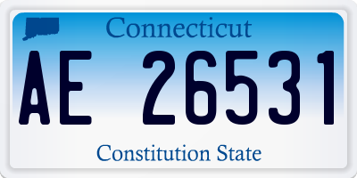 CT license plate AE26531
