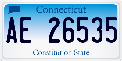 CT license plate AE26535