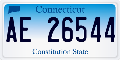 CT license plate AE26544