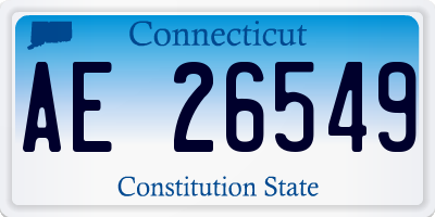 CT license plate AE26549