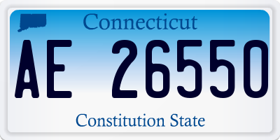 CT license plate AE26550