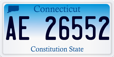 CT license plate AE26552