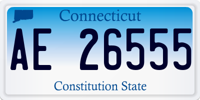CT license plate AE26555