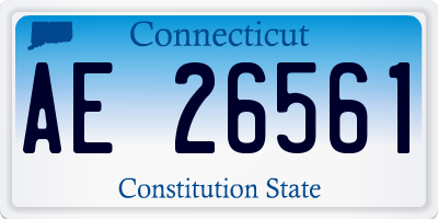CT license plate AE26561