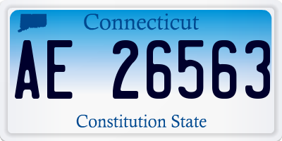 CT license plate AE26563