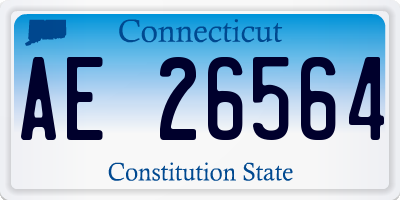 CT license plate AE26564