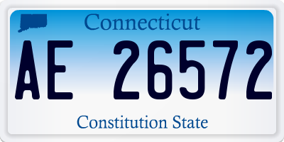 CT license plate AE26572