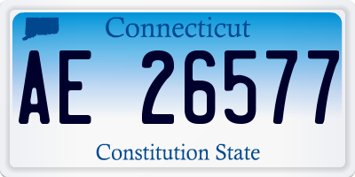 CT license plate AE26577