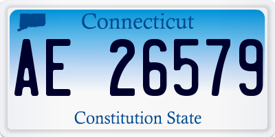 CT license plate AE26579
