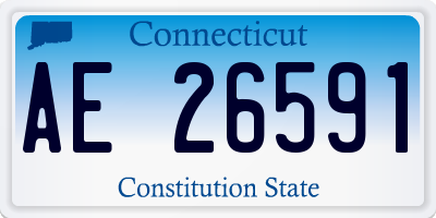 CT license plate AE26591