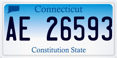 CT license plate AE26593