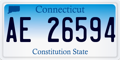CT license plate AE26594