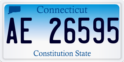 CT license plate AE26595