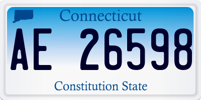 CT license plate AE26598