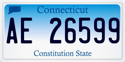 CT license plate AE26599