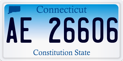 CT license plate AE26606