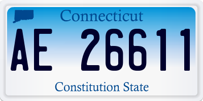 CT license plate AE26611