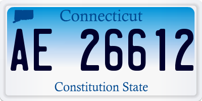 CT license plate AE26612