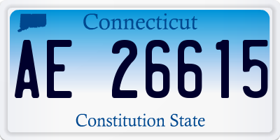 CT license plate AE26615
