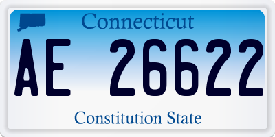 CT license plate AE26622