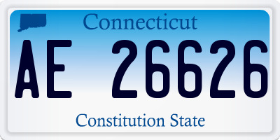 CT license plate AE26626