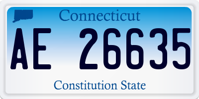 CT license plate AE26635
