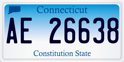 CT license plate AE26638