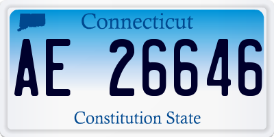 CT license plate AE26646