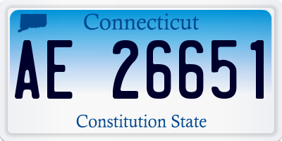 CT license plate AE26651