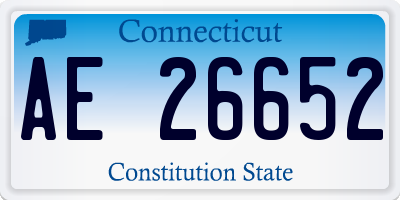 CT license plate AE26652