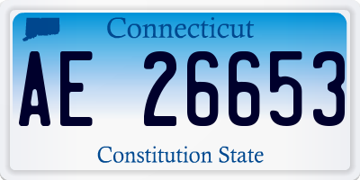 CT license plate AE26653