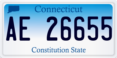 CT license plate AE26655