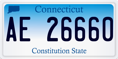 CT license plate AE26660