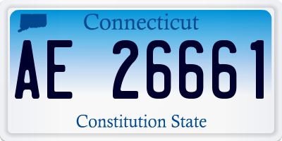 CT license plate AE26661